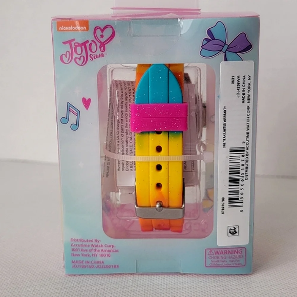 JoJo Siwa Metal Spinner Flip Watch with Rainbow Band